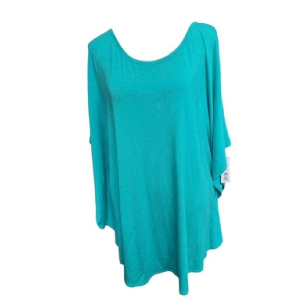 Anna & Ava NWT One Size Dolman Sleeve Tunic Teal Modal Flowy
